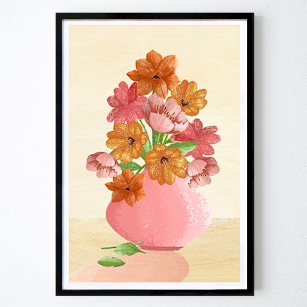 Poster: Blumen in einer Vase von Edita Brus von Printler