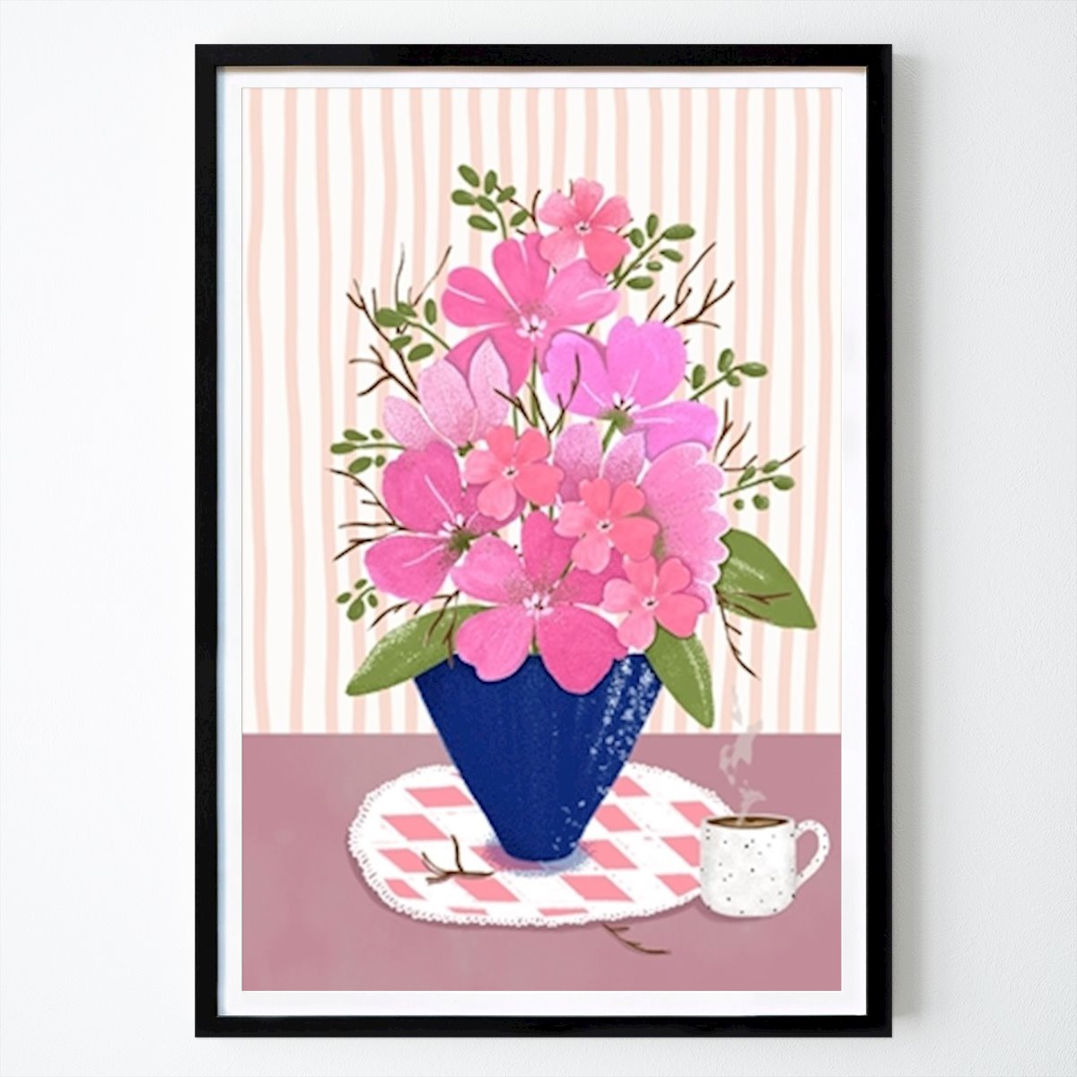 Poster: Blumen und Kaffee von Edita Brus von Printler