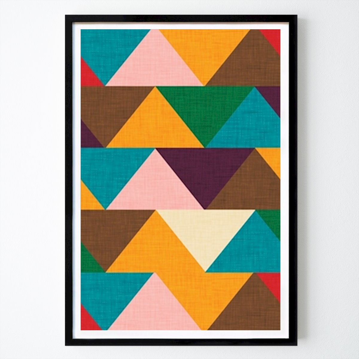 Poster: Chevron Brauner Teppich von Susana Costa von Printler