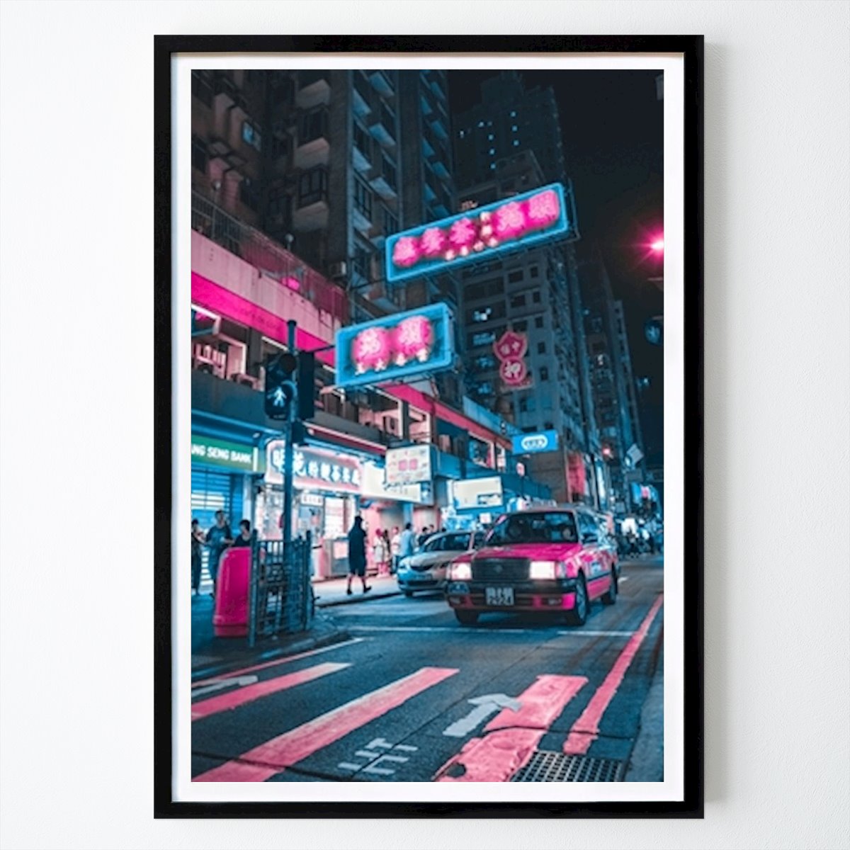 Poster: City Cyberpunk Nachtlicht von Qreative von Printler