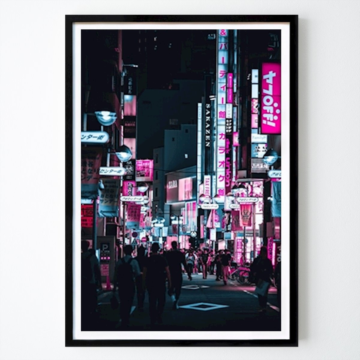 Poster: City Cyberpunk Nachtlicht von Qreative von Printler