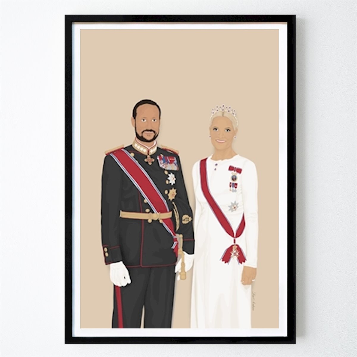 Poster: Der Kronprinz und die Prinzessin von Lisa Andersen von Printler