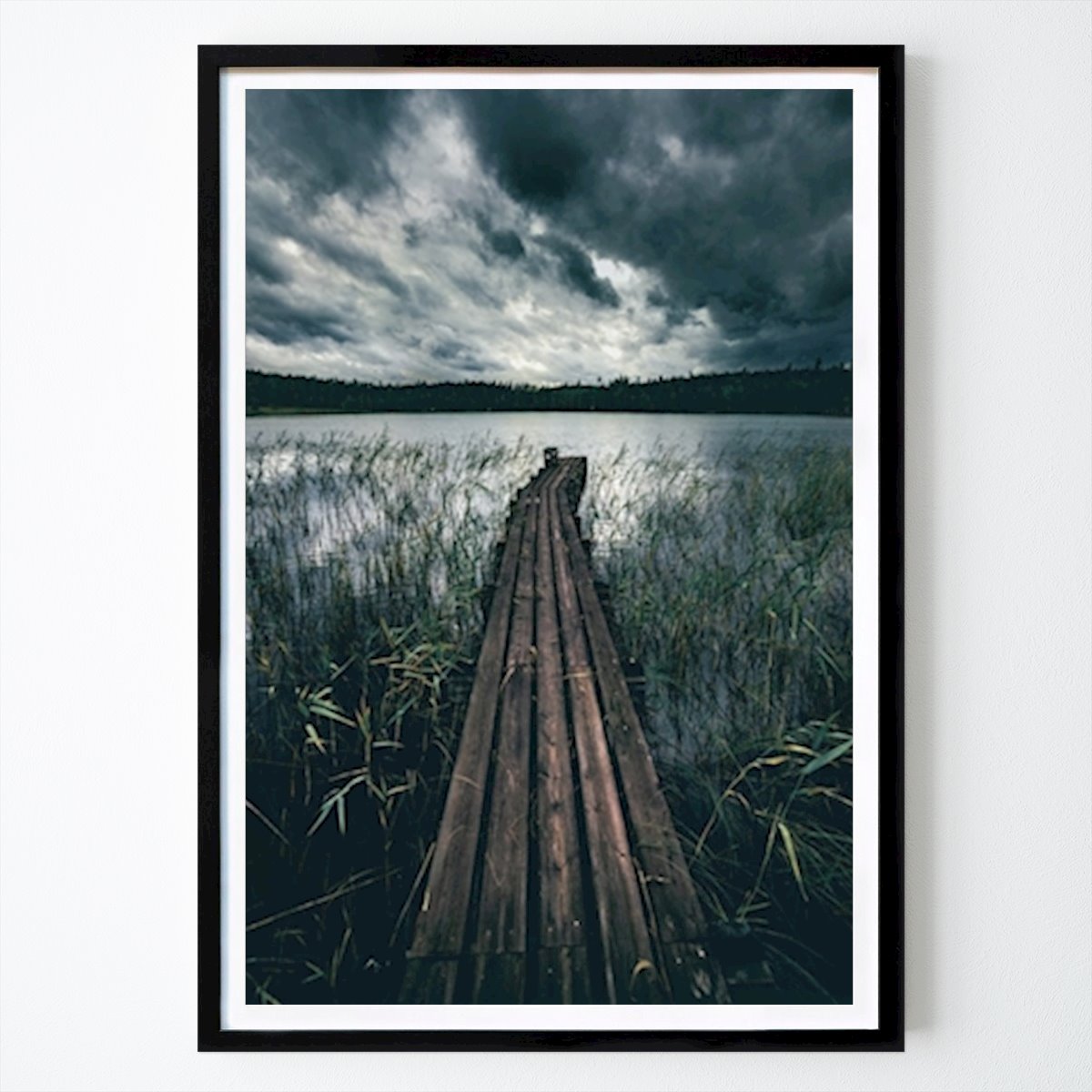 Poster: Der Steg am Teich von Jens Wennerberg von Printler