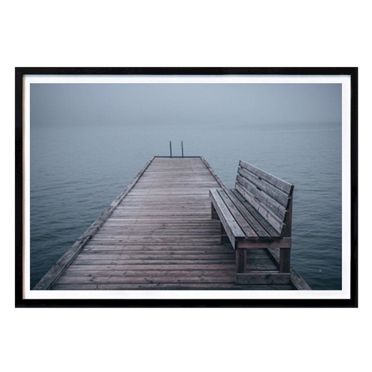 Poster: Die Bank auf dem Pier von Annika Erixon von Printler