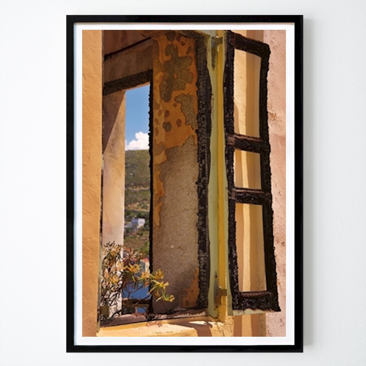 Poster: Ein Fenster in Symi von Katerina Nikou von Printler
