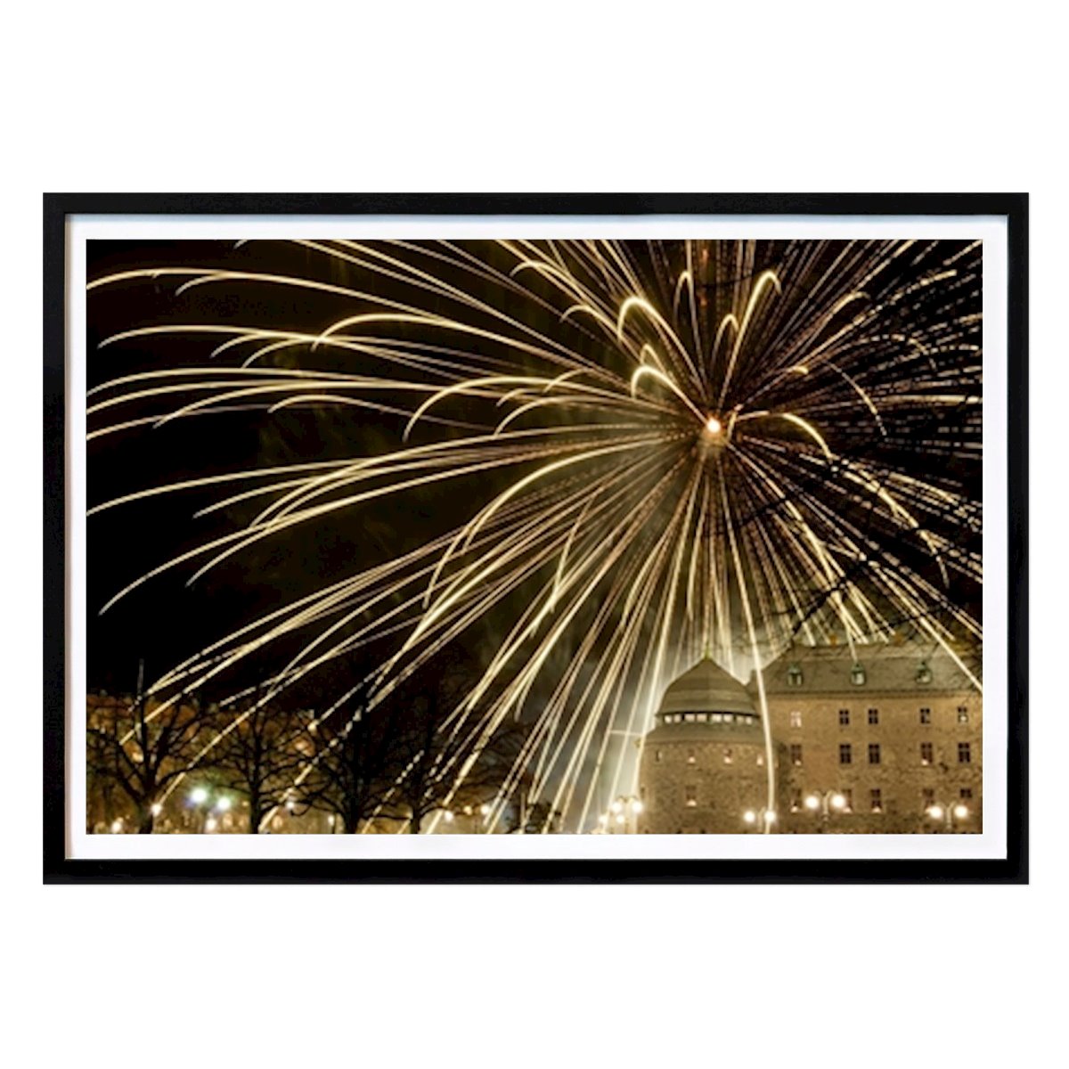 Poster: Feuerwerk Schloss Örebro von Susanne Flink von Printler