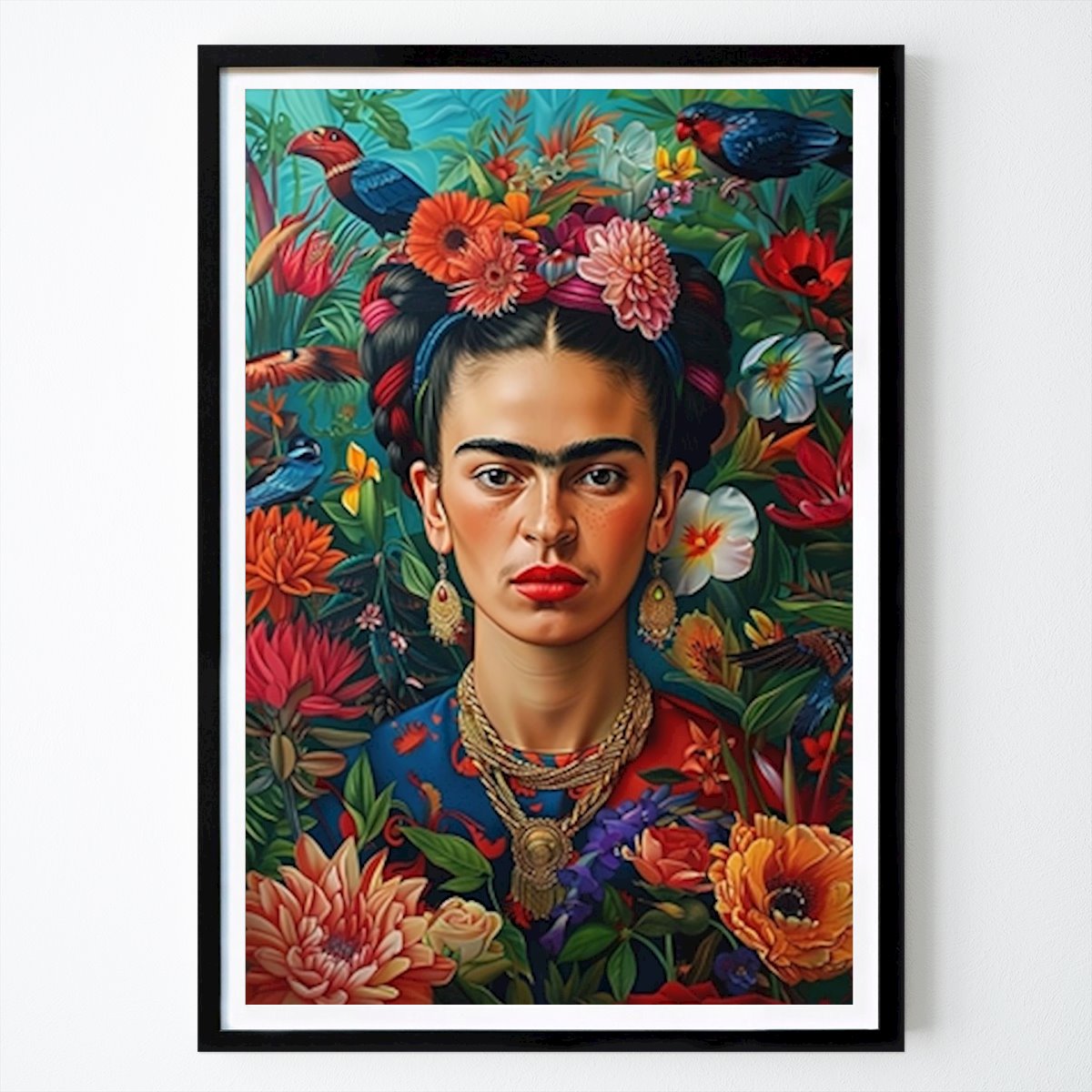 Poster: Frida Kahlo Poster Kunstdruck von Niklas Maximilian von Printler