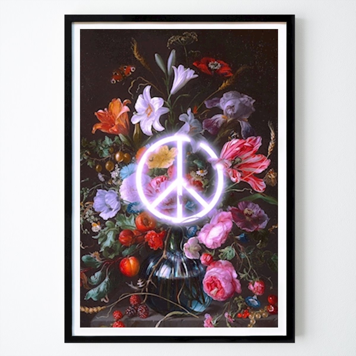 Poster: Frieden & Blumen von Jonas Loose von Printler