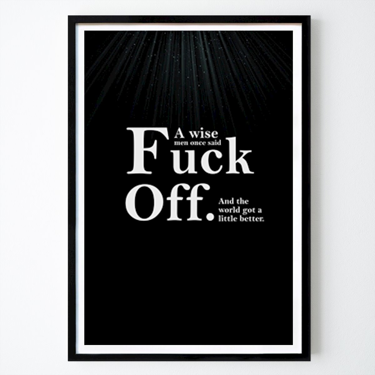 Poster: Fuck off Poster Männer von Maximilian Richter von Printler