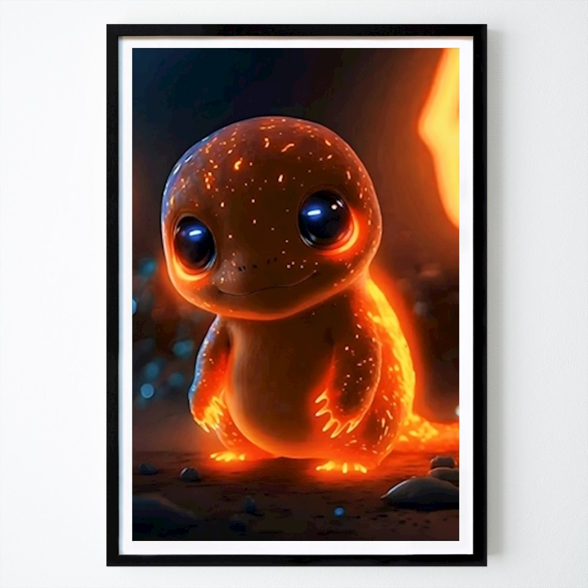Poster: Glumanda Leuchten - Pokémon von Jonatan Goozman von Printler
