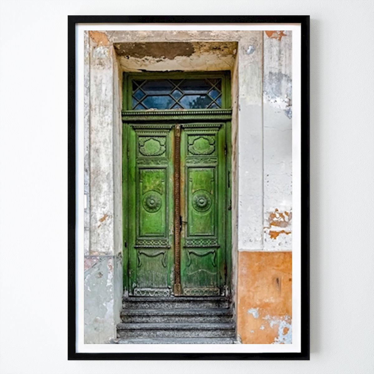 Poster: Grüne Tür mit Patina von Bodil Lindell von Printler