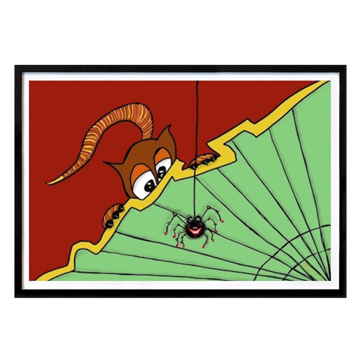 Poster: HOPPLA! SPINNE!!! von Truus te Winkel von Printler