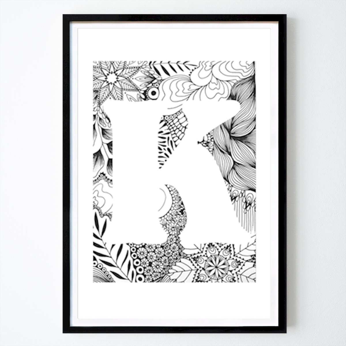 Poster: Initial K Wall Art von Pia Makk von Printler