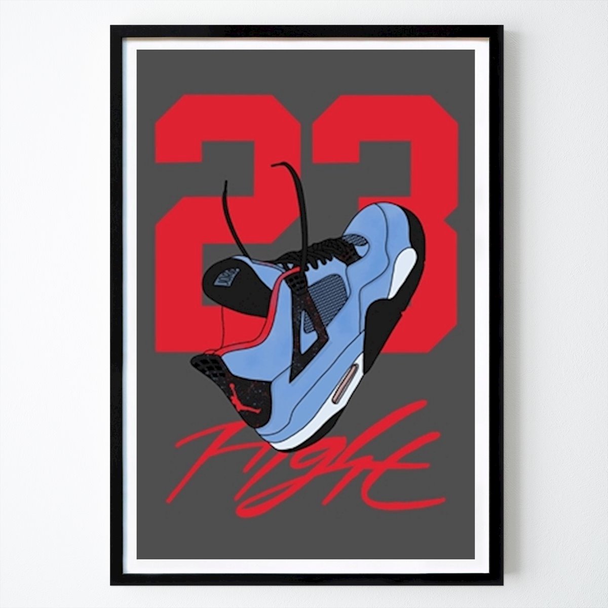 Poster: Jordan Retro 4 Kaktus Fliege von Hypesign von Printler