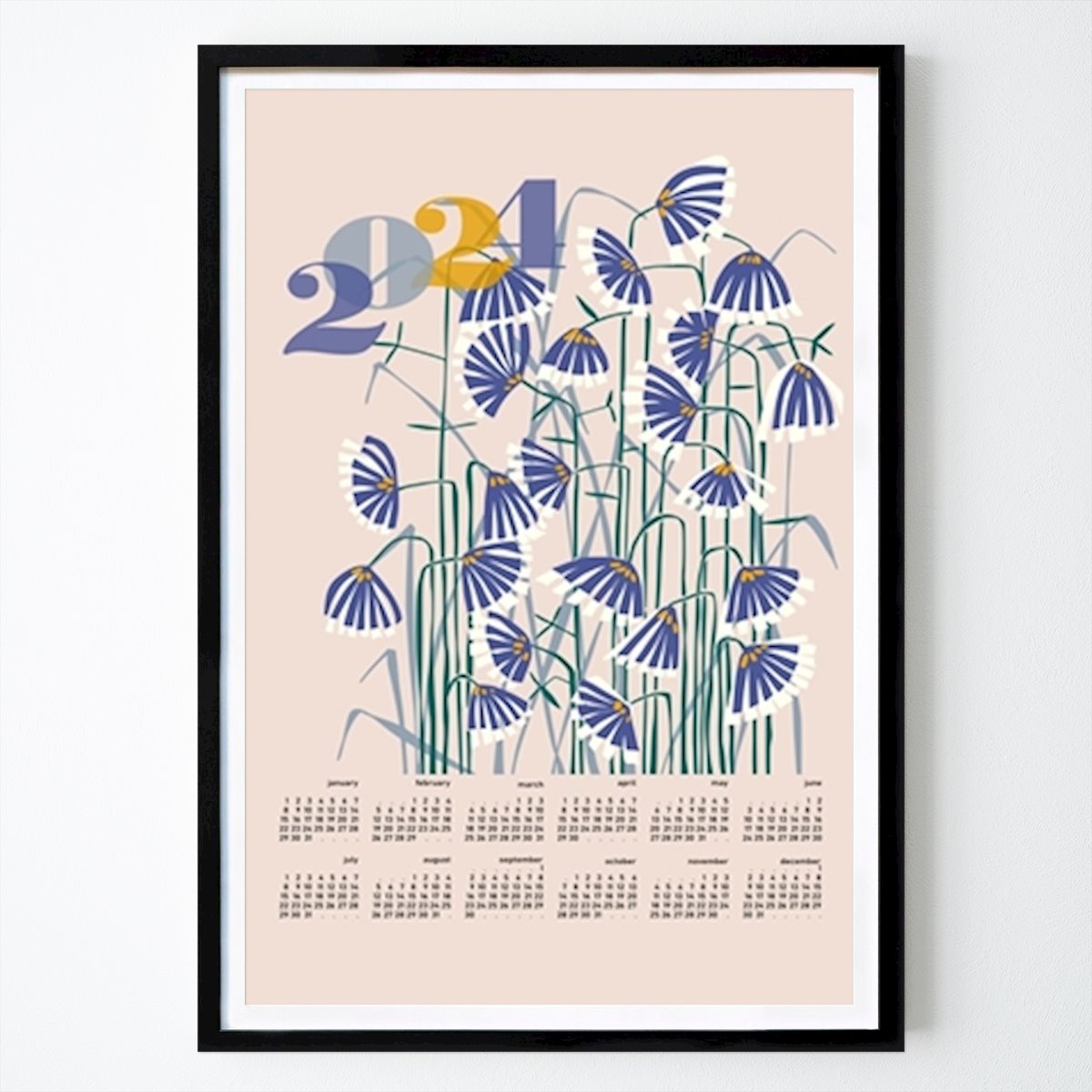 Poster: Kalender 2014  Blüten zartrosa von DESIGN d´annick von Printler