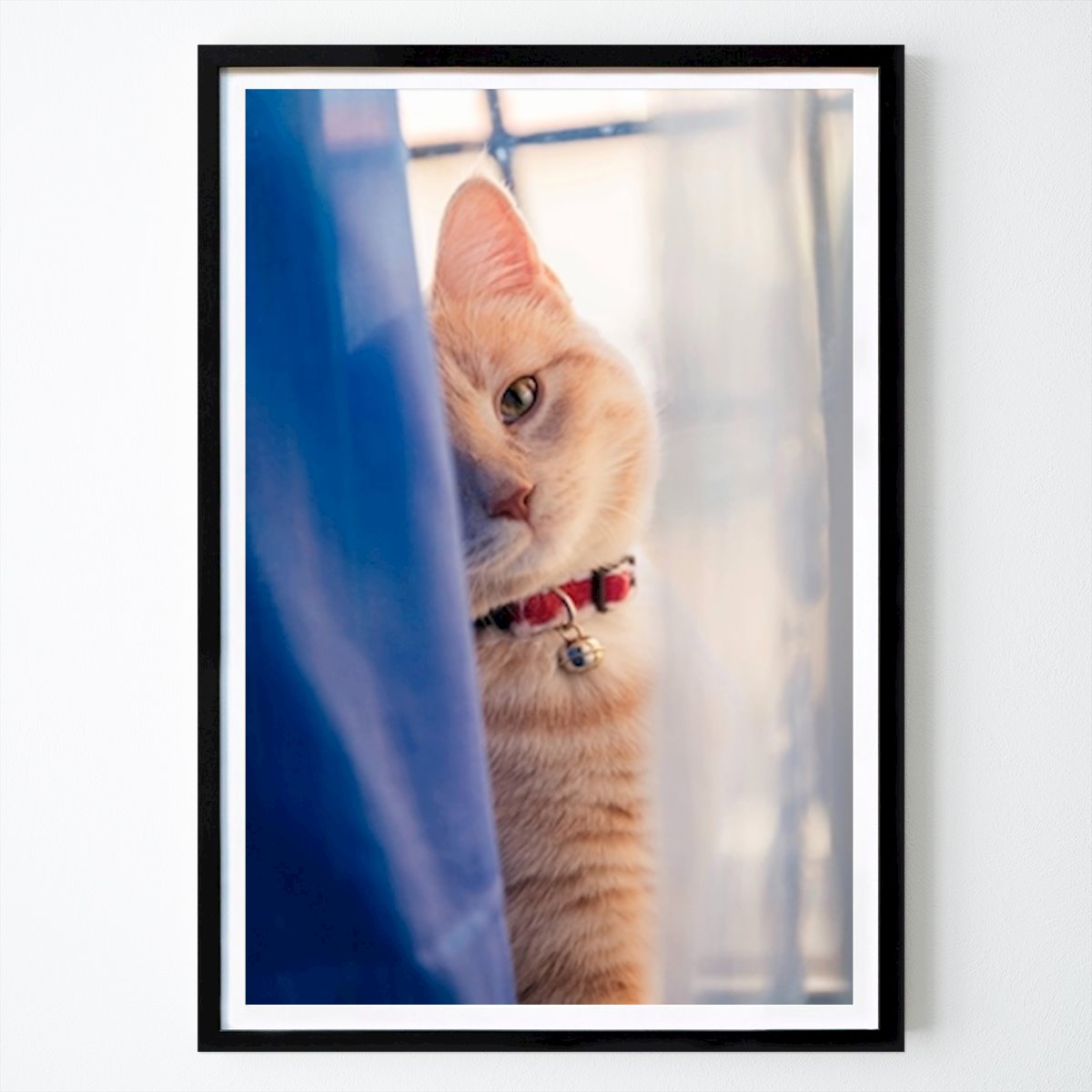 Poster: Kleine Katze am Fenster von Painting Art von Printler