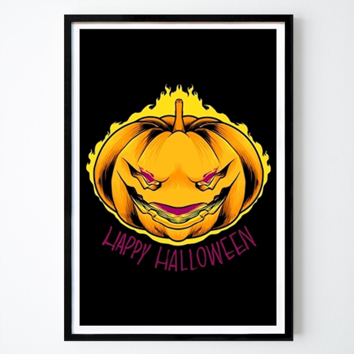 Poster: Kürbis Gruselig Frohes Halloween von Deni Setiansyah von Printler