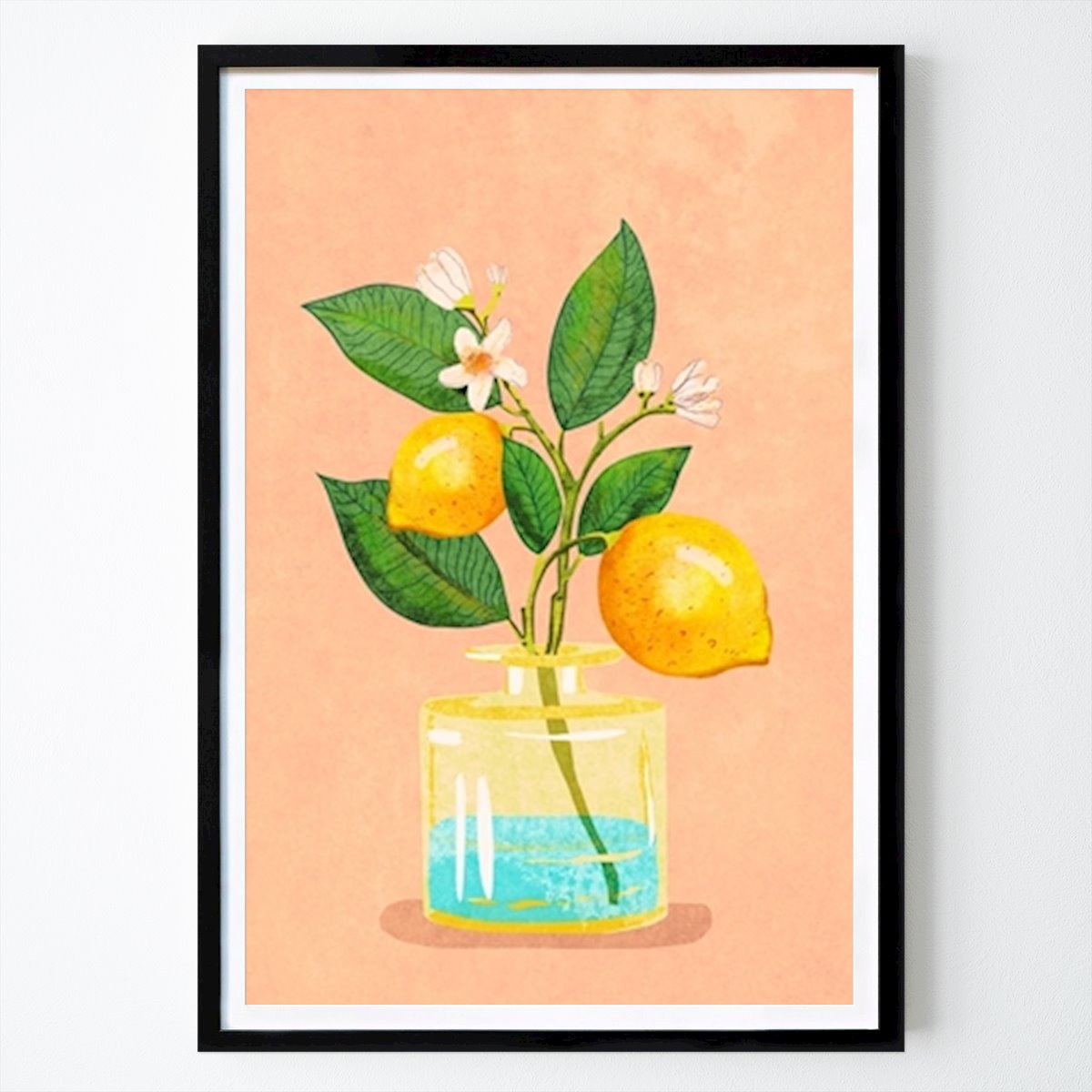 Poster: Lemon Bunch in Vase von Raissa Oltmanns von Printler