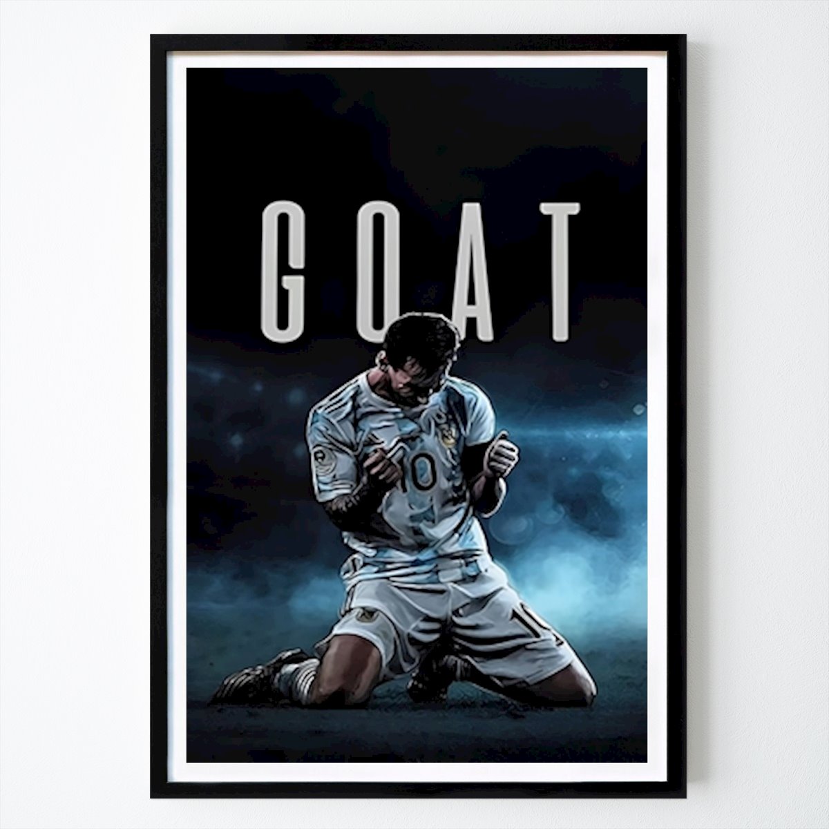Poster: Lionel Messi GOAT Poster von KunStudio von Printler