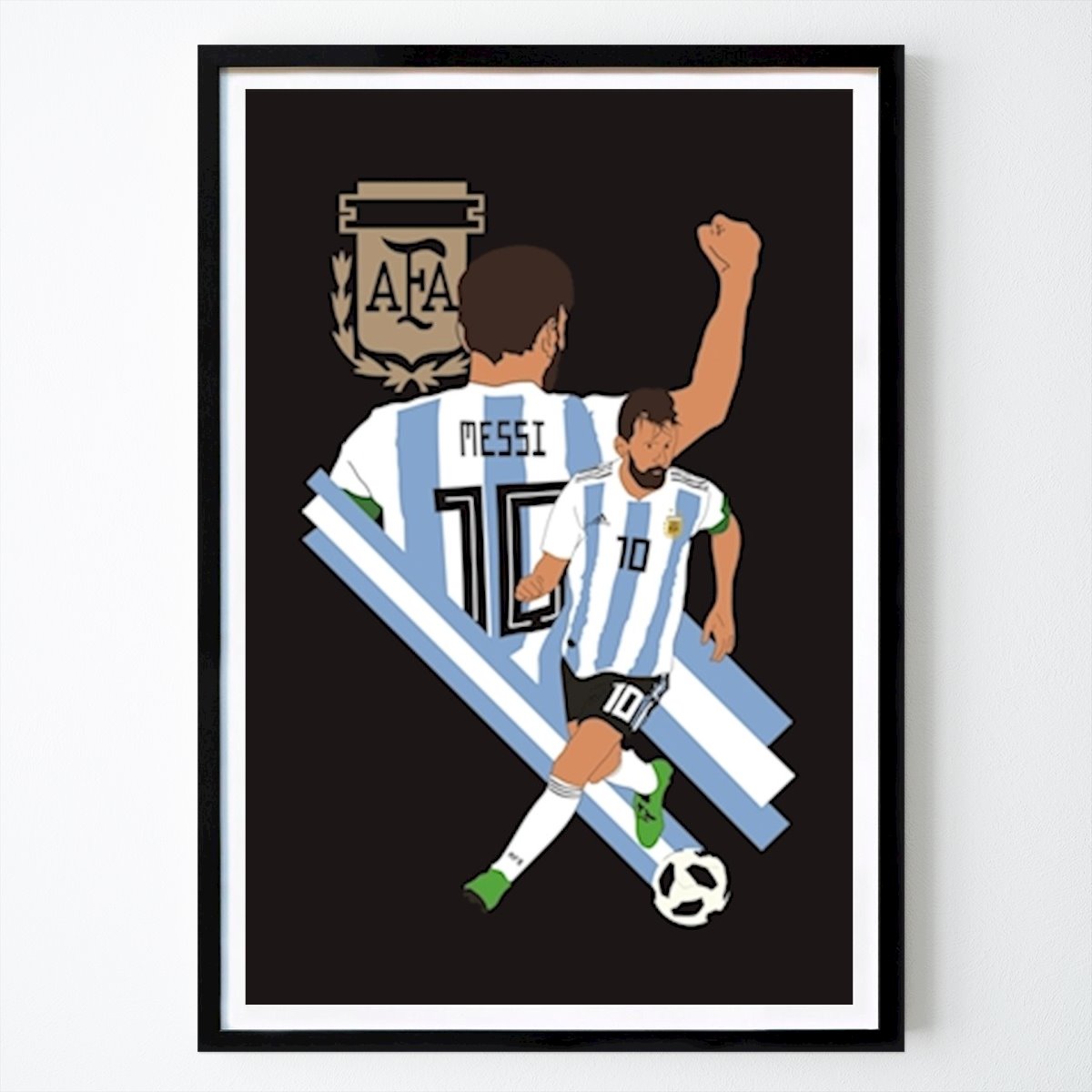 Poster: Lionel Messi Poster von Lars Gustafsson von Printler