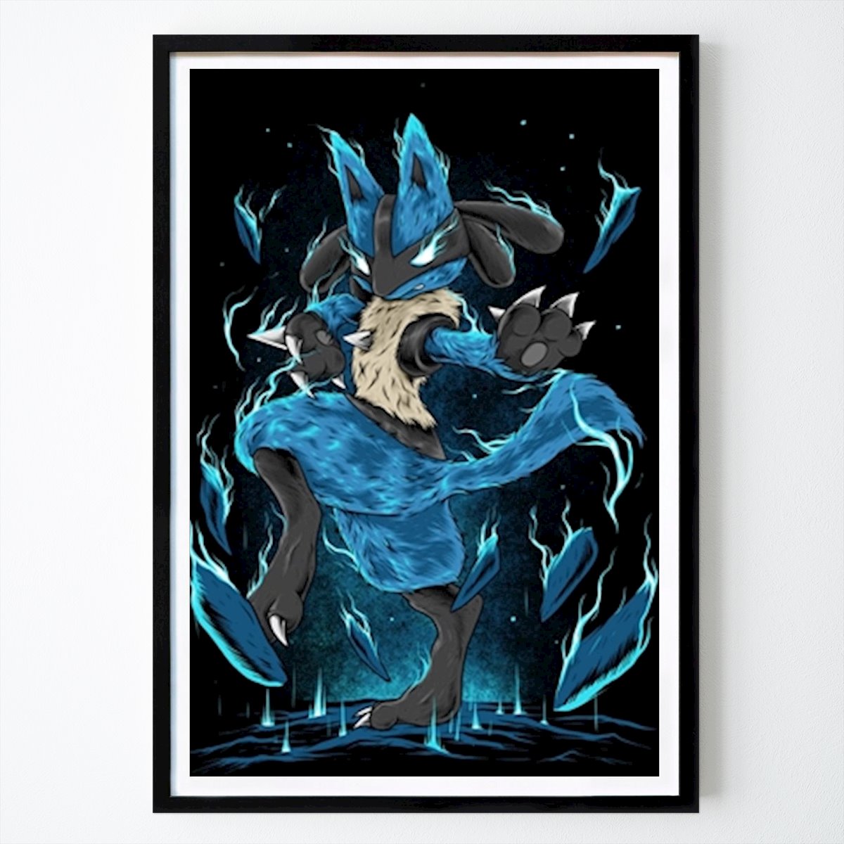 Poster: Lucario Pokemon Illustration von Bulukumis von Printler