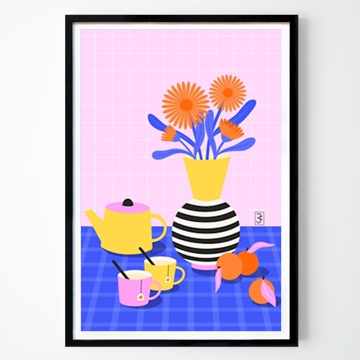 Poster: Marigold Vase and Tea von Artprink von Printler