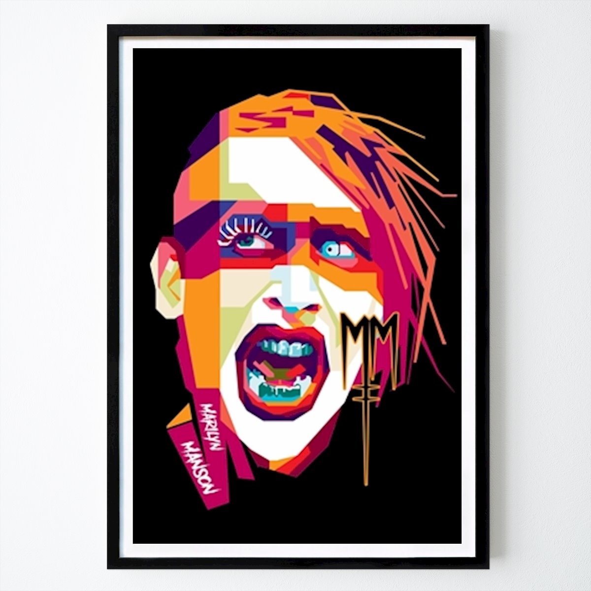 Poster: Marilyn Manson WPAP von Fantasy Poster von Printler