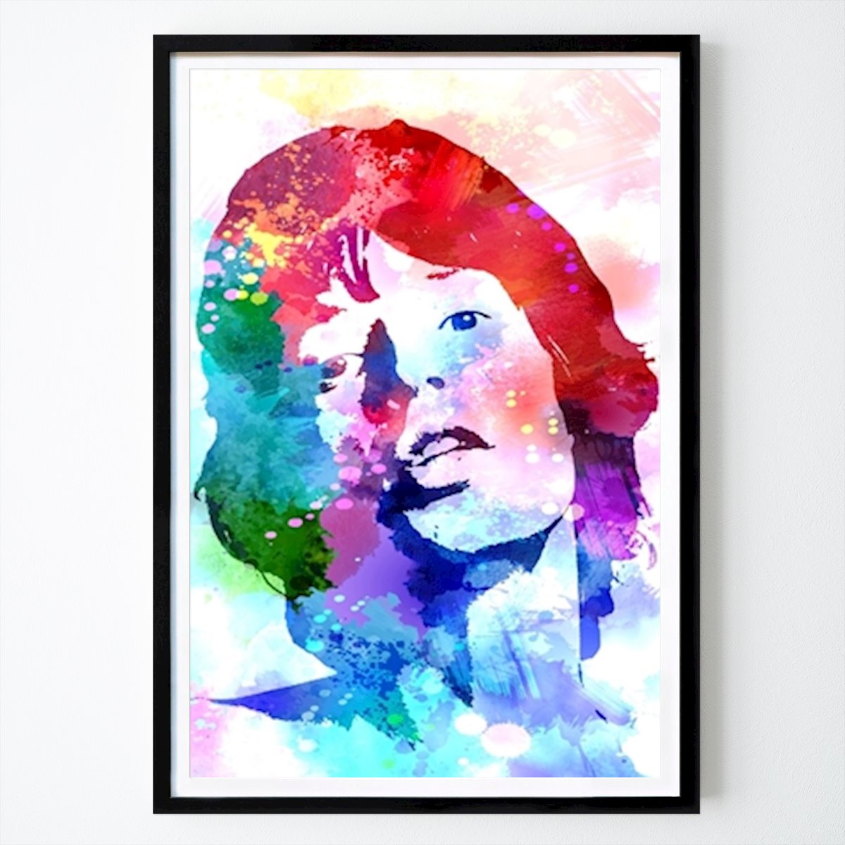 Poster: Mick Jagger von Masdian Watercolor von Printler