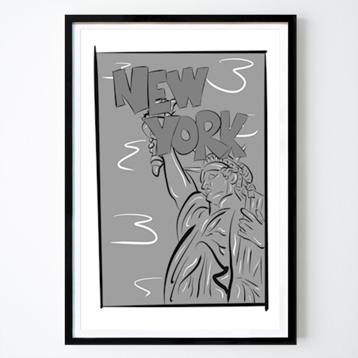 Poster: New Yorker Illustration von MAR of creativity von Printler