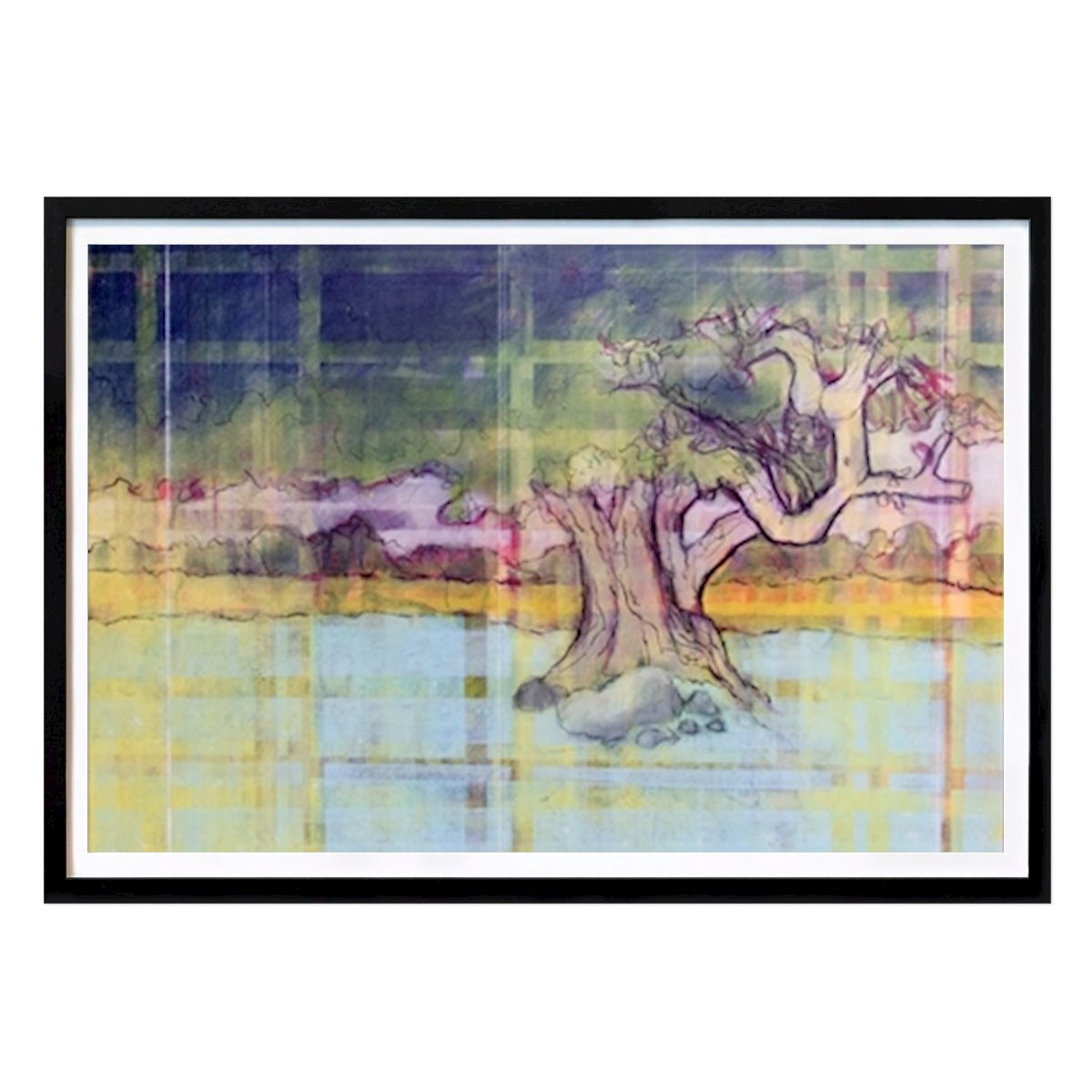 Poster: Olivenbaum im Fluß von Skadi Engeln von Printler