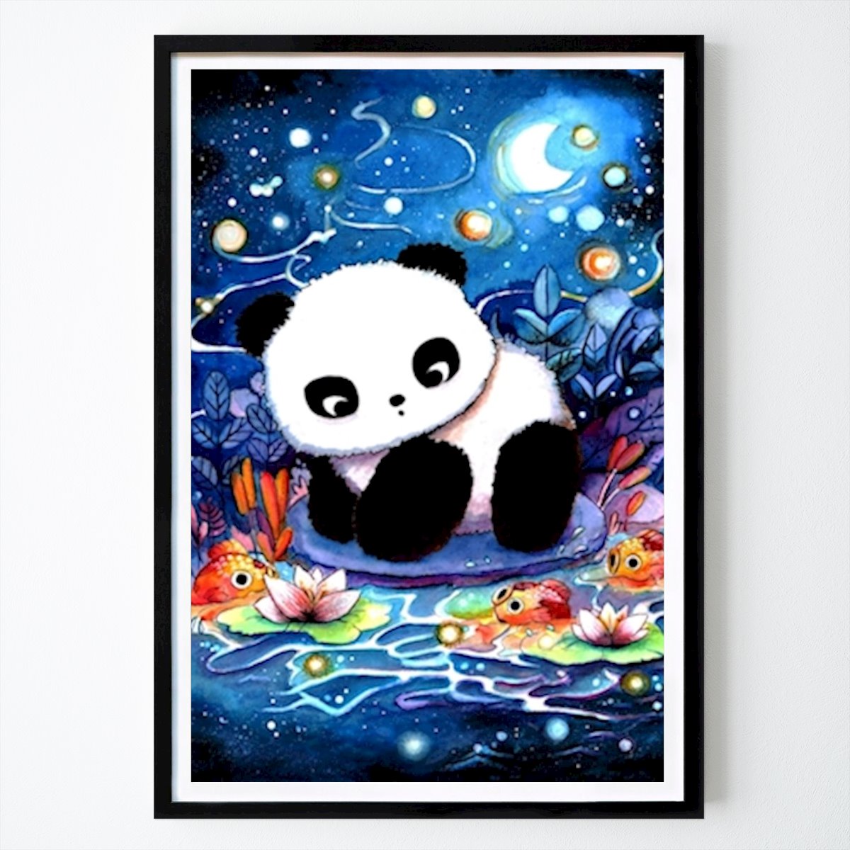 Poster: Panda am Koi Teich von Tiny Tami von Printler