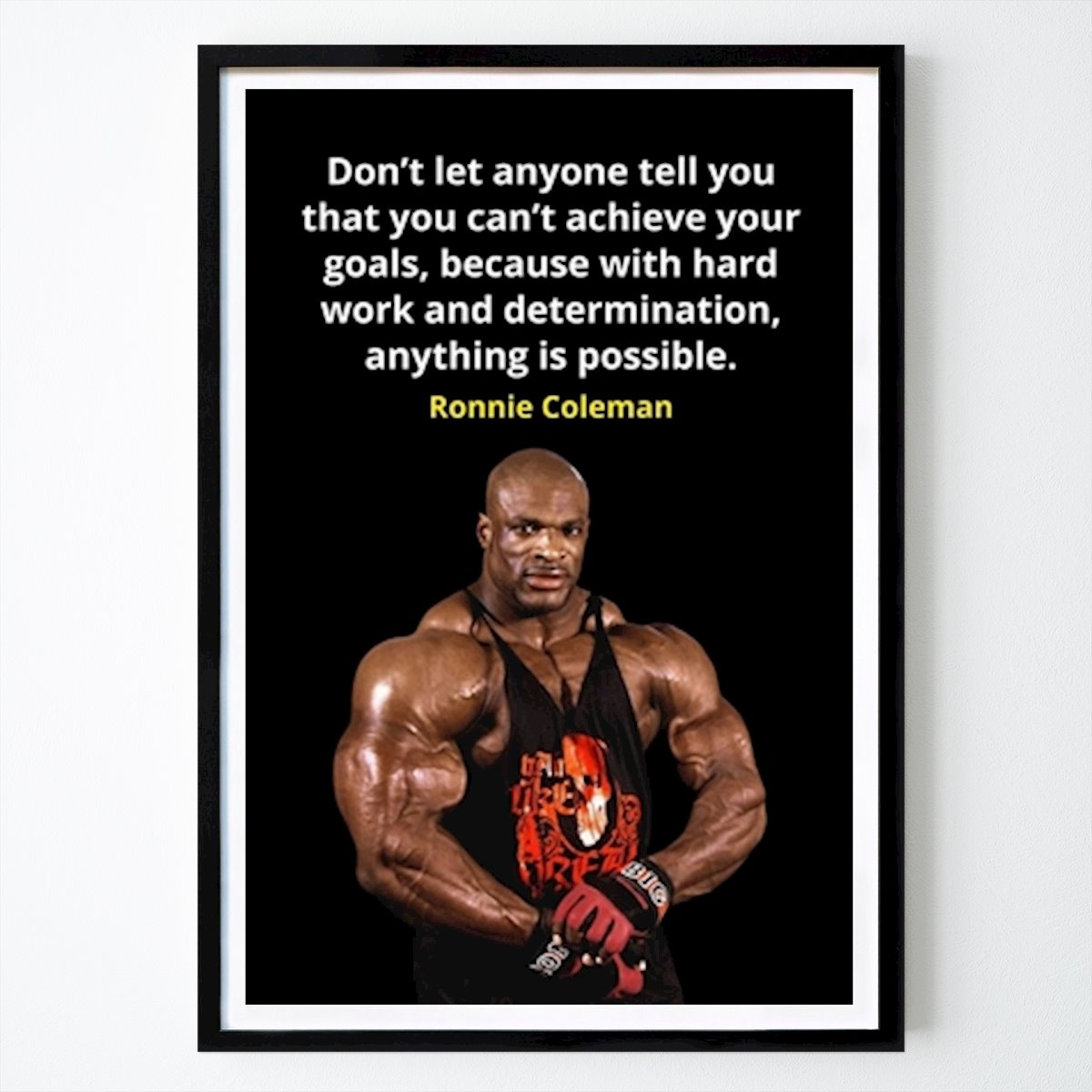 Poster: Ronnie Coleman Zitate von People text von Printler