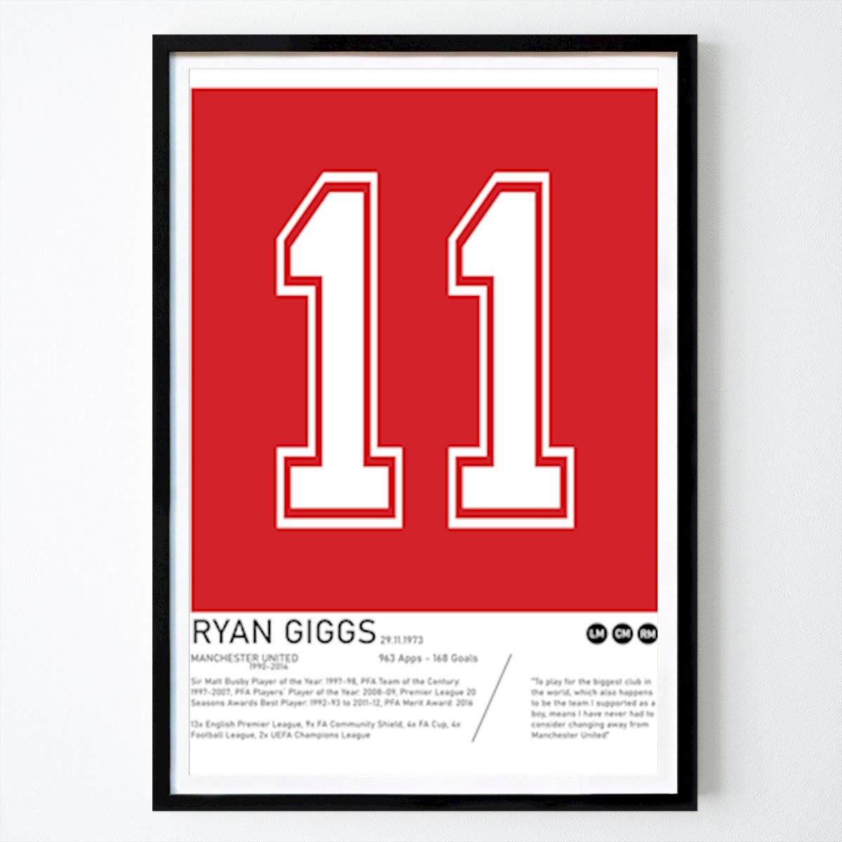 Poster: Ryan Giggs Poster von William Gustafsson von Printler