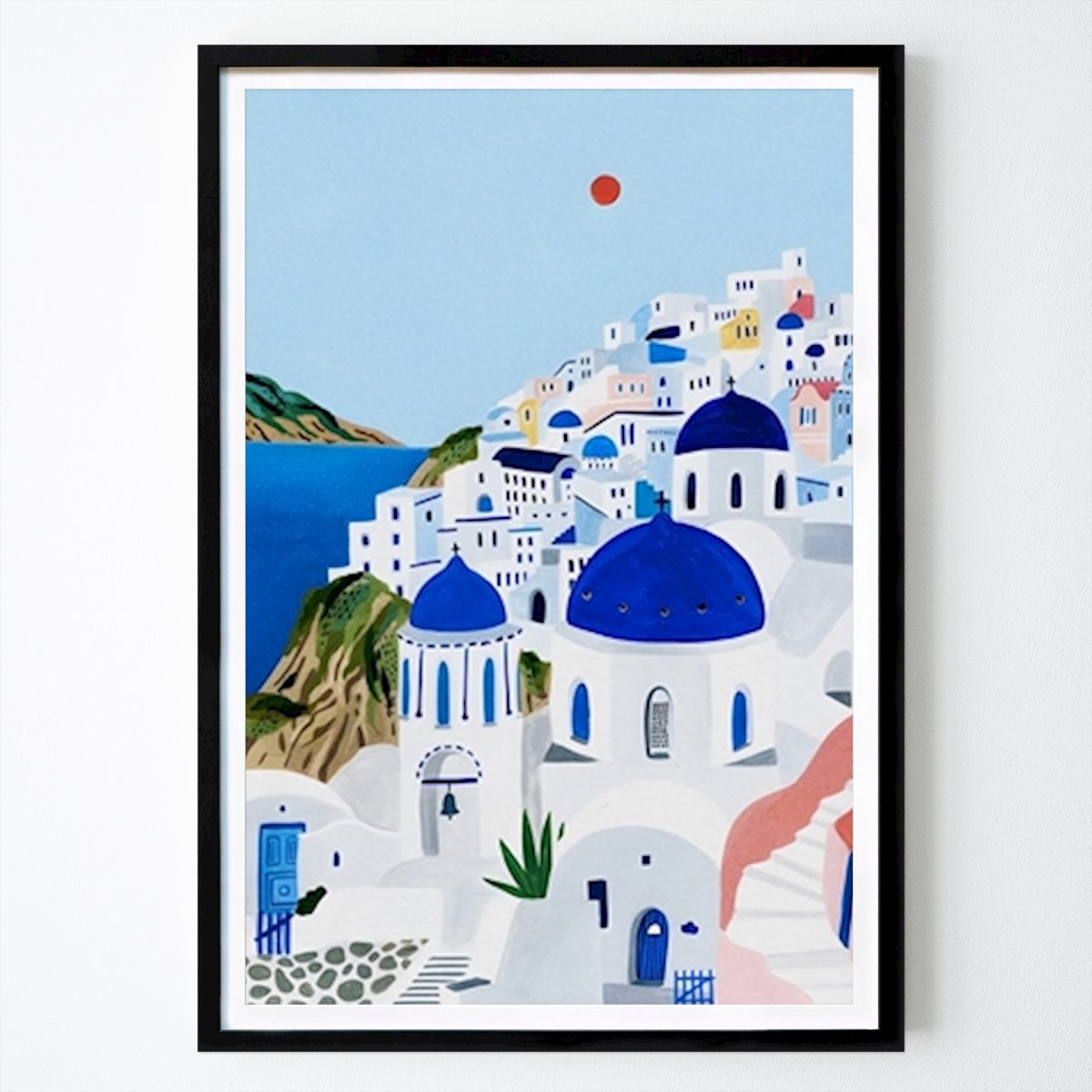 Poster: Santorini Griechenland Kunstdruck von perry erin von Printler