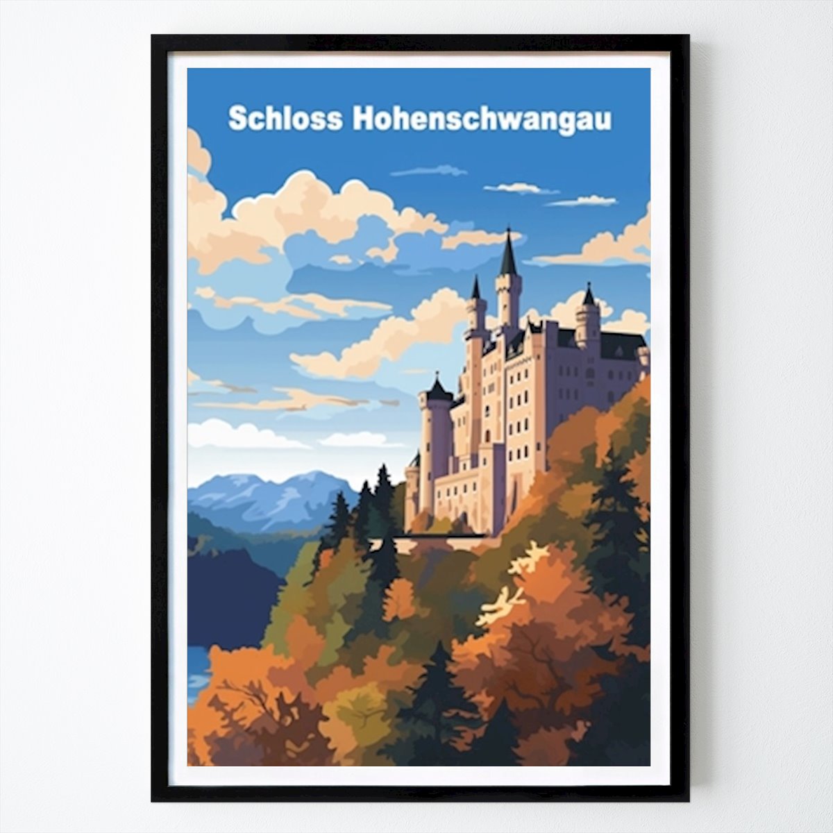 Poster: Schloss Hohenschwangau von Dietrich Moravec von Printler