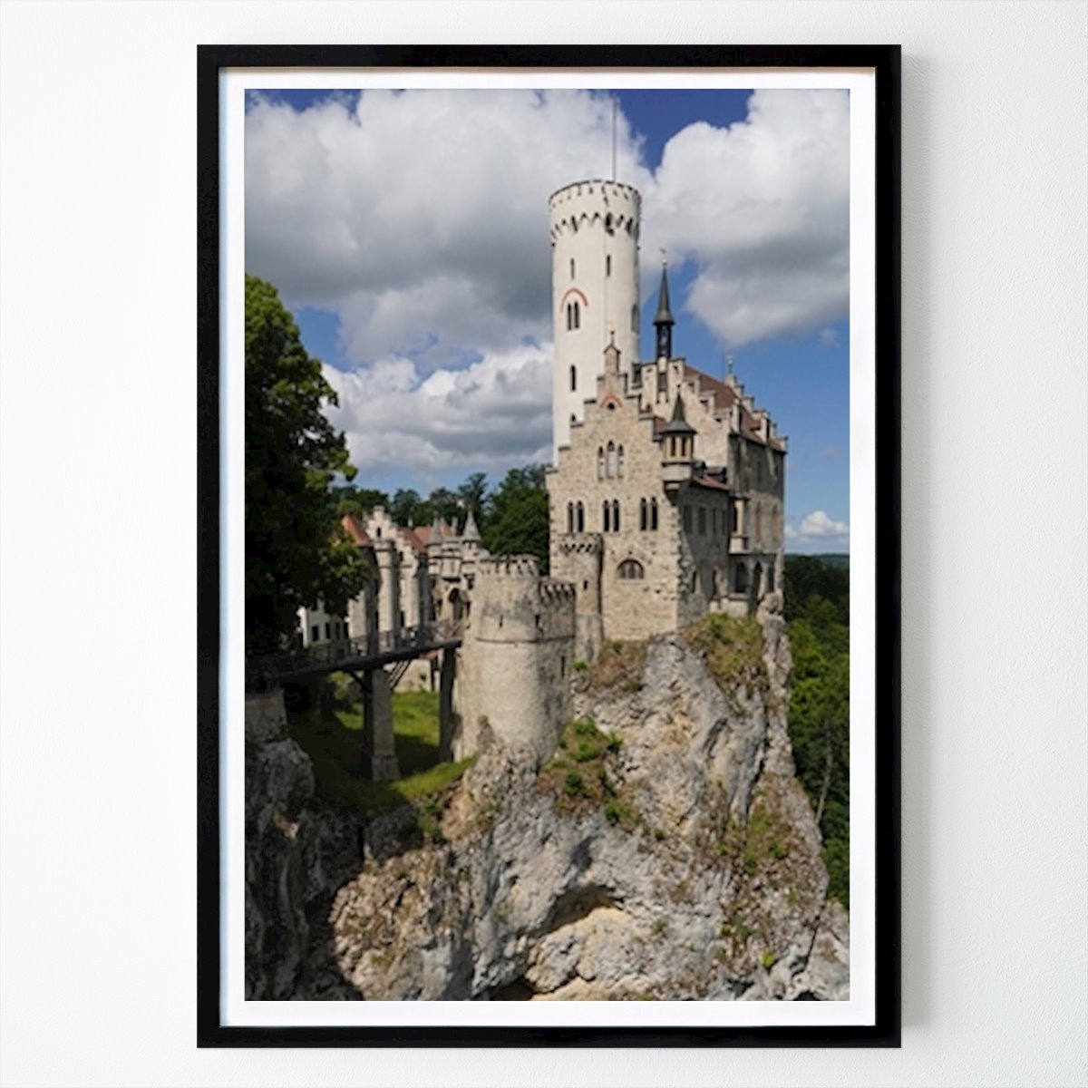 Poster: Schloss Lichtenstein im Sommer von Judith Grajewski von Printler