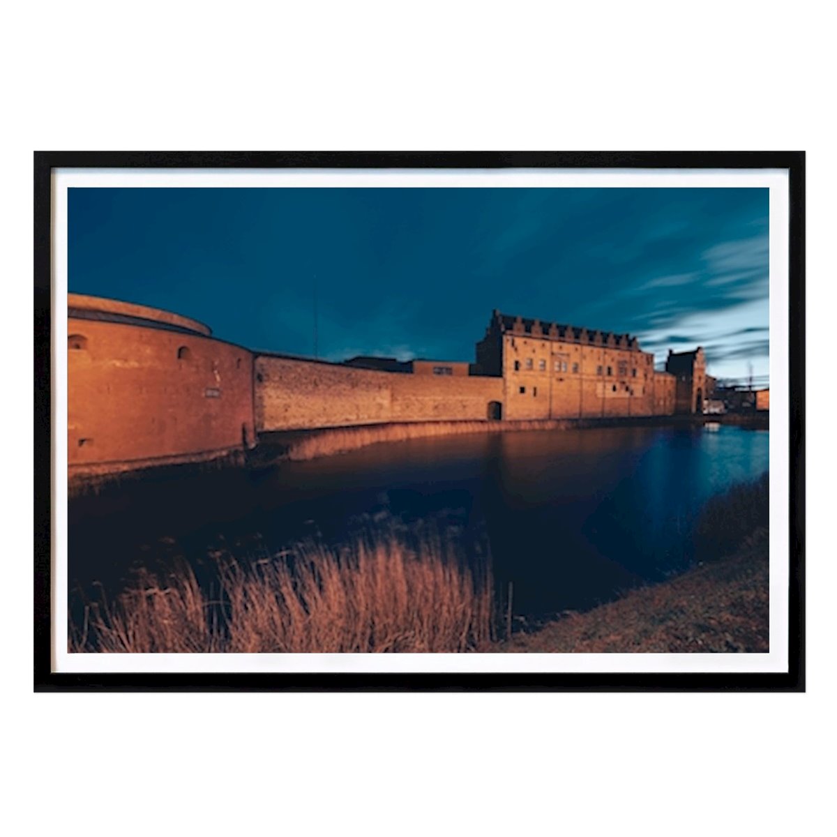 Poster: Schloss Malmöhus am Abend von Johannes Erlandsson von Printler