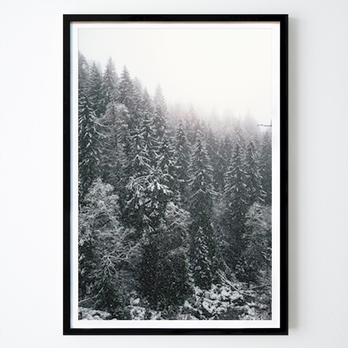 Poster: Schneebedeckte Bäume von Lars Toll von Printler