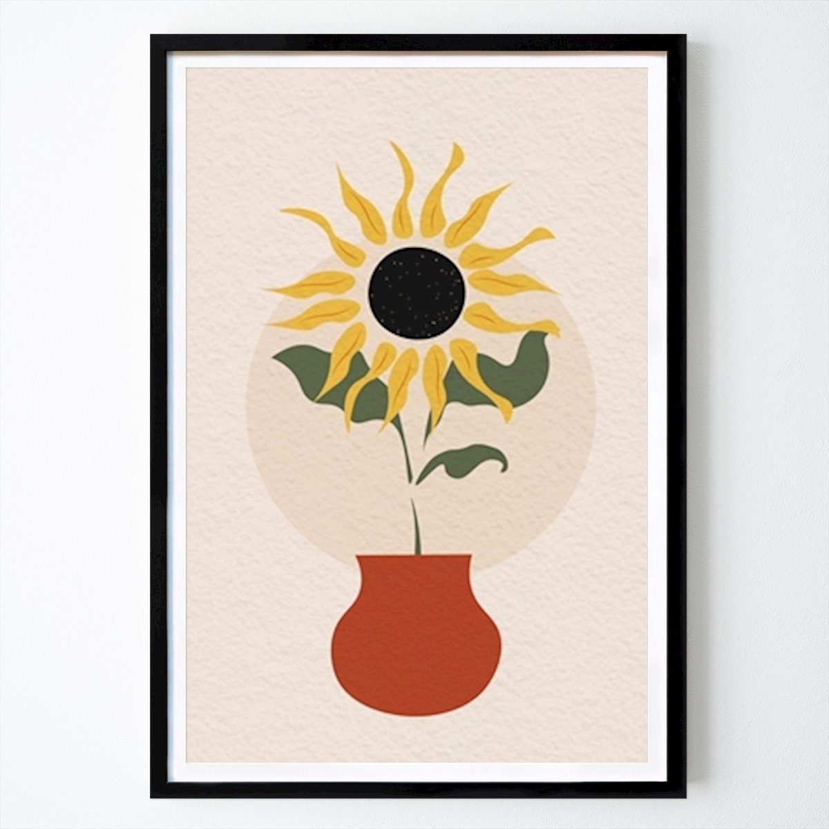 Poster: Schöne Sonnenblume im Topf von Puspita Wulandari von Printler