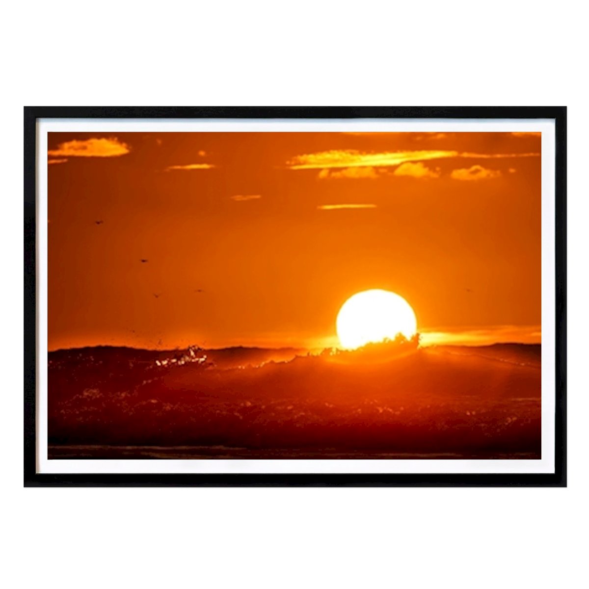 Poster: Sonnenuntergang  am Meer von Stephan Zaun von Printler