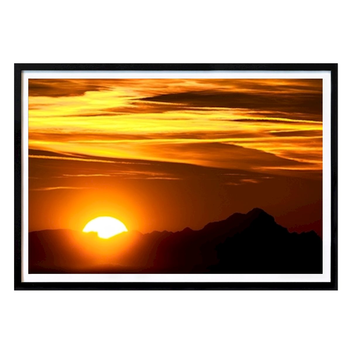 Poster: Sonnenuntergang im Gebirge von Stephan Zaun von Printler