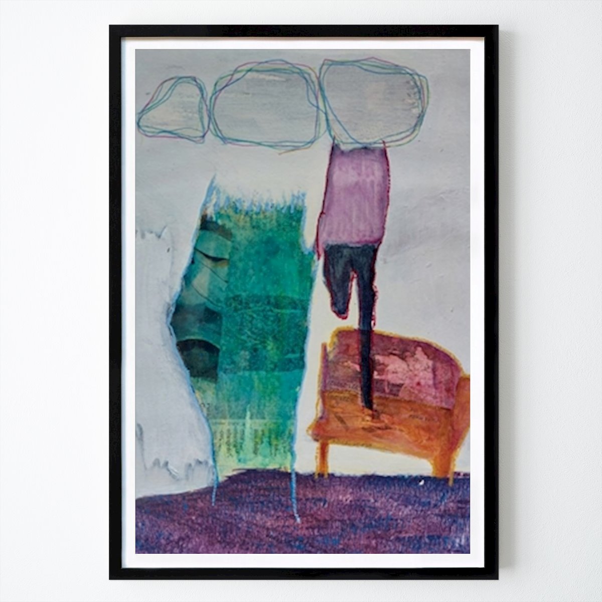 Poster: Sprung vom Sofa von Britta Meister von Printler