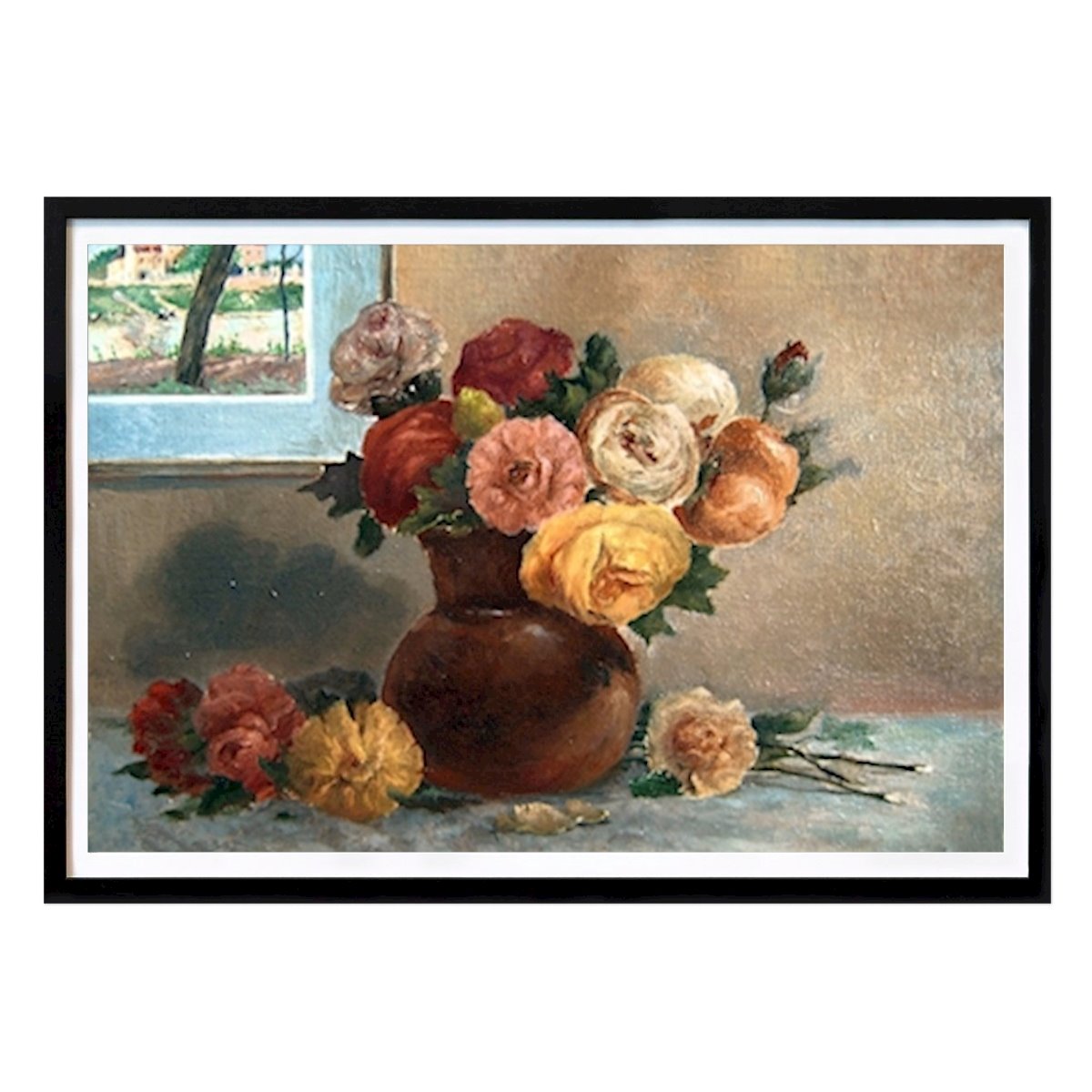 Poster: Stillleben mit Rosen von Zinovy Tafel von Printler