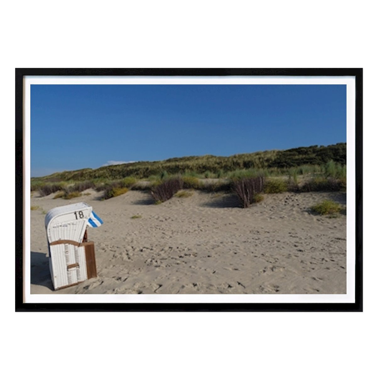 Poster: Strandkorb auf Spiekeroog von Stephan Sühling von Printler