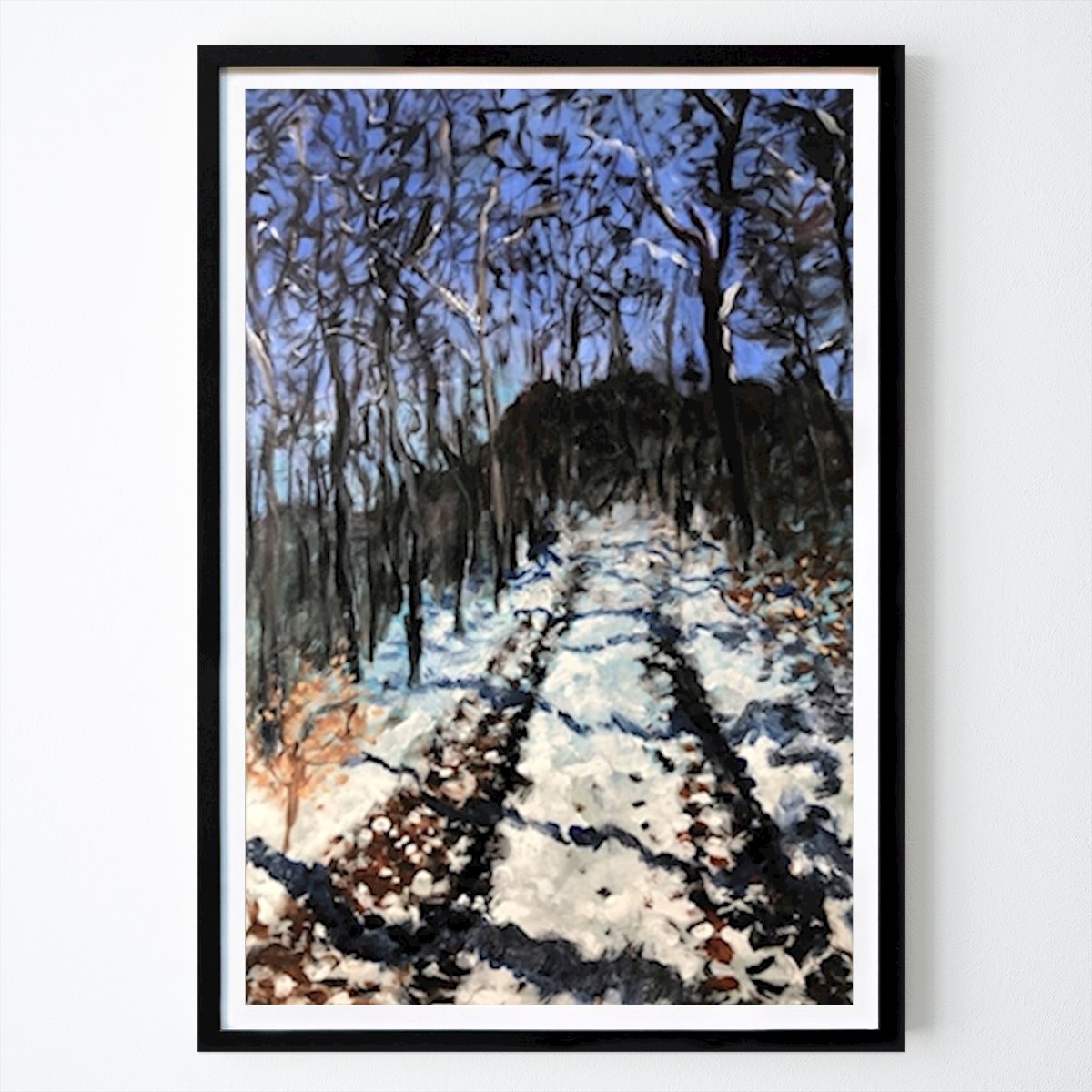 Poster: Waldweg im Winter von Andrea Lubliner von Printler