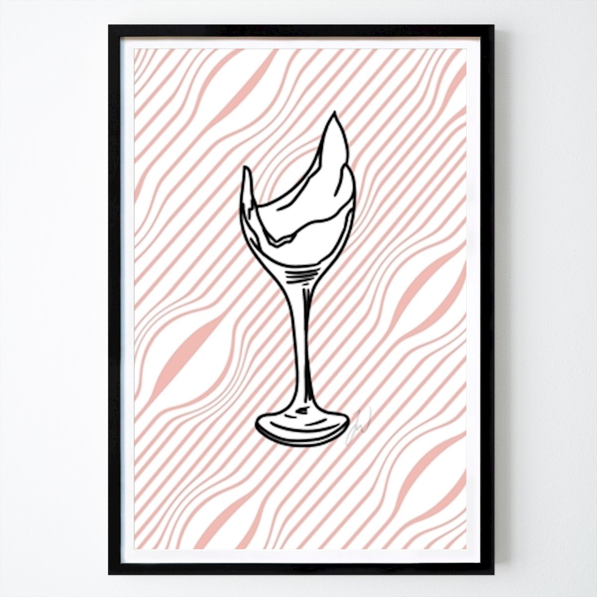 Poster: Weinglas von Jessika Wiberg von Printler
