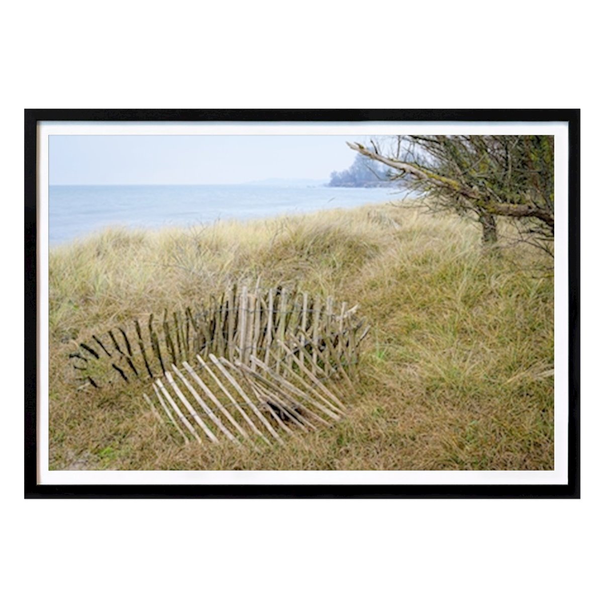 Poster: Zäune am Strand von Mattias Rockström von Printler