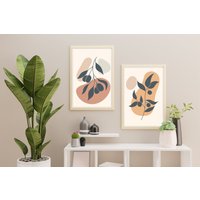 Boho Abstrakte Kunstdruck Wand Poster Set Von 2 Druck Kunst Dekor P3 von Printmize