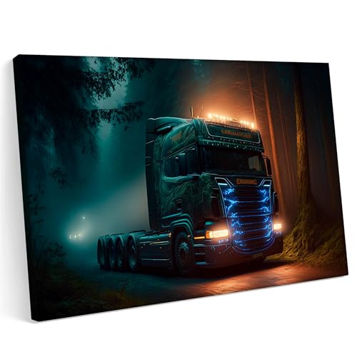 Printonia Leinwandbild m Bild auf Leinwand 70x50 Scania TIR Transport Neon Style Abstrakt Bunt Printonia Leinwandbild m Bild auf Leinwand 70x50 Scania TIR Transport Neon Style Abstrakt Bunt von Printonia
