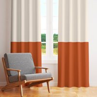 Beige Und Orange Fenster Vorhänge Farbe Blocked Für Wohnzimmer Schlafzimmer Verdunkelungsvorhänge Minimalist Stil-121 von Printous